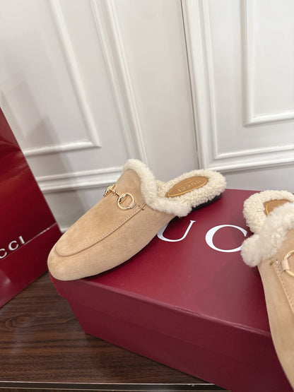 Gucci Princetown Merino Wool Mules
