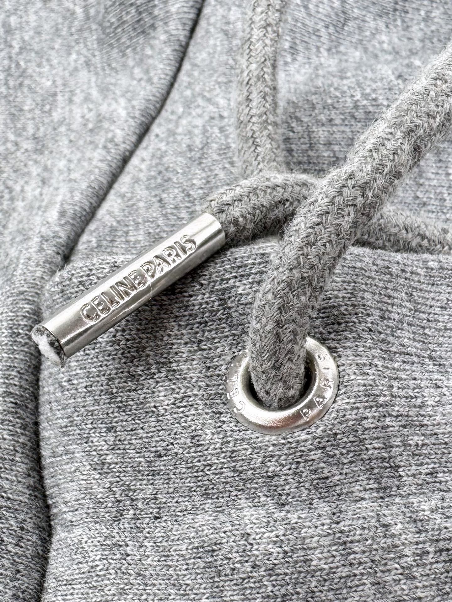 Celine Flocked Hooded Sweatshirt