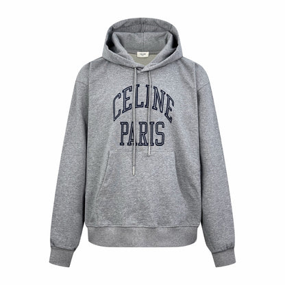 Celine Flocked Hooded Sweatshirt