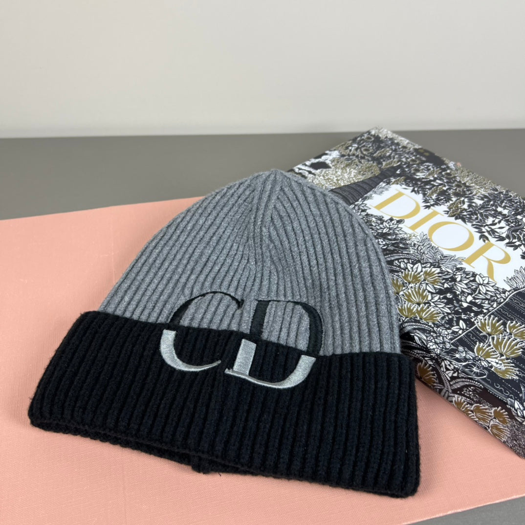 Dior Wool Cashmere Double Layer Beanie