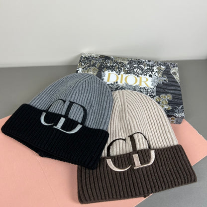 Dior Wool Cashmere Double Layer Beanie