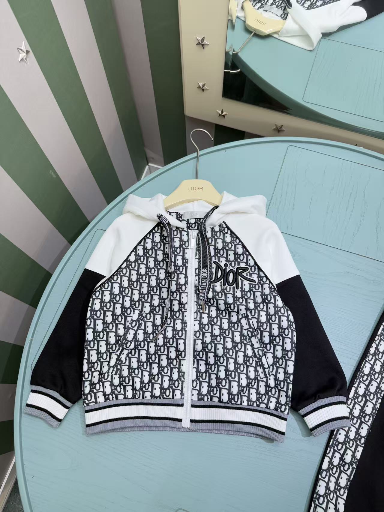 Dior High-End Children's Hooded Tracksuit Set – Kids Collection – 2025AW