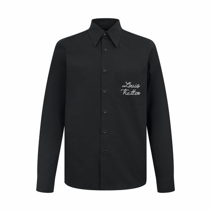 Louis Vuitton Beaded Signature Silk Blend Shirt
