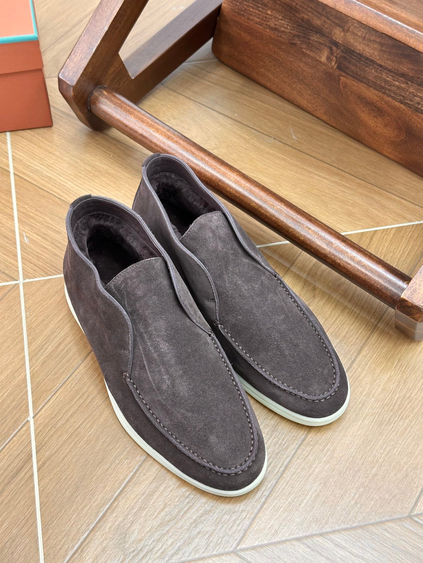 Loro Piana Men's Fur-Lined Boots