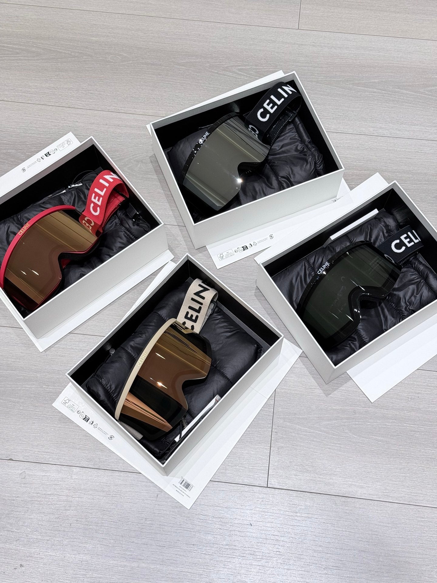 Celine Shield Acetate Ski Goggles