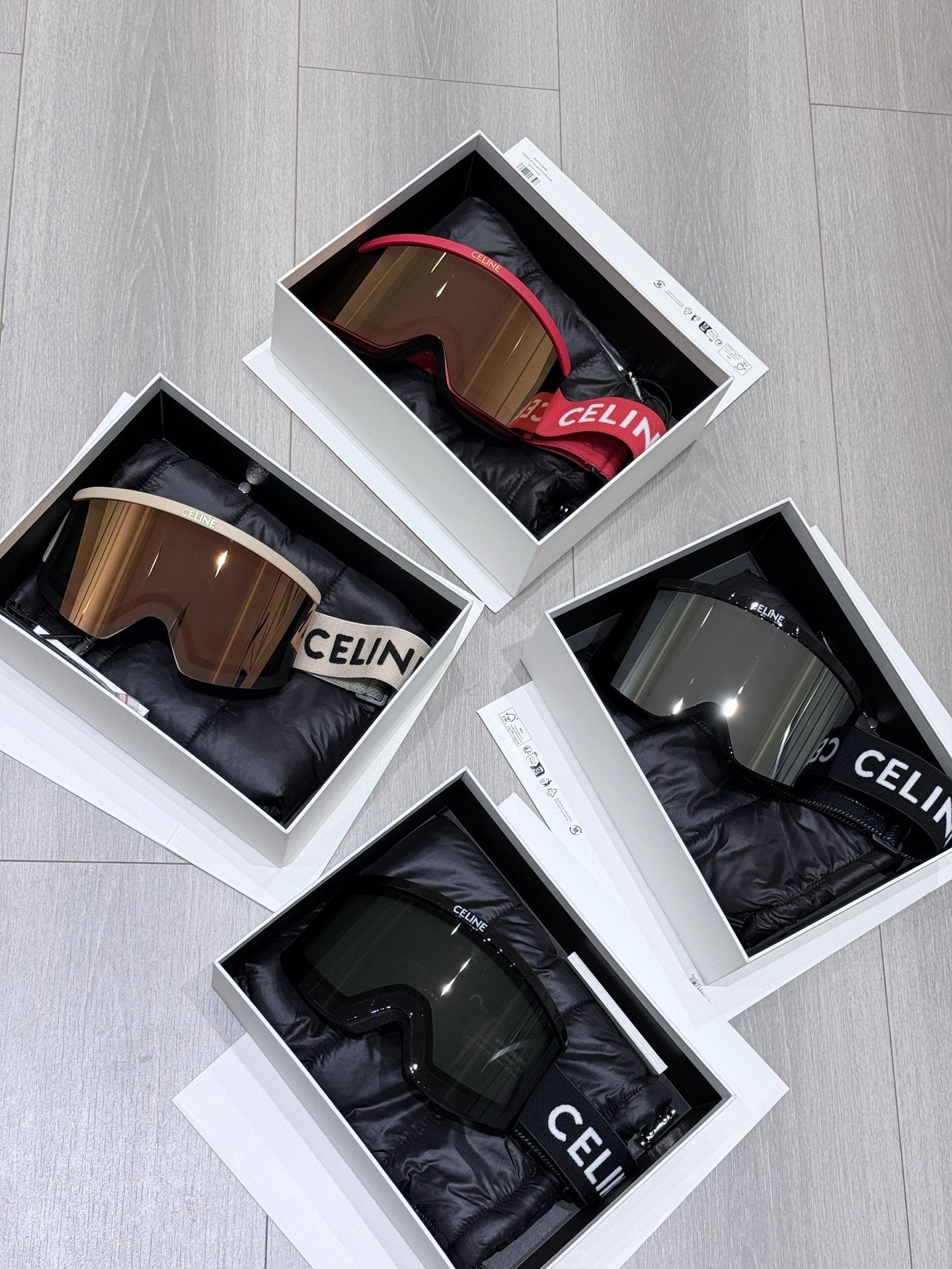 Celine Shield Acetate Ski Goggles