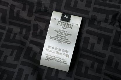 Fendi Collared Gabardine Jacket