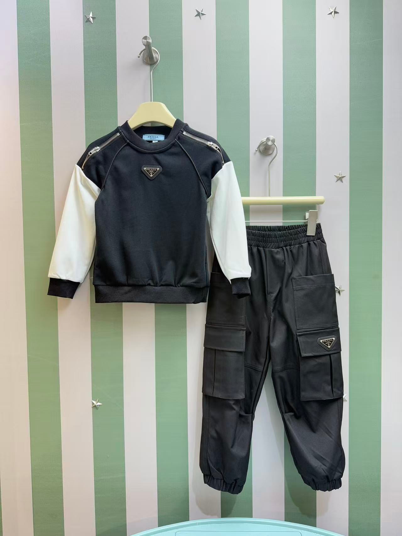 Prada Kids Boys Sweatshirt Tracksuit Set – 2025SS – Kids Collection