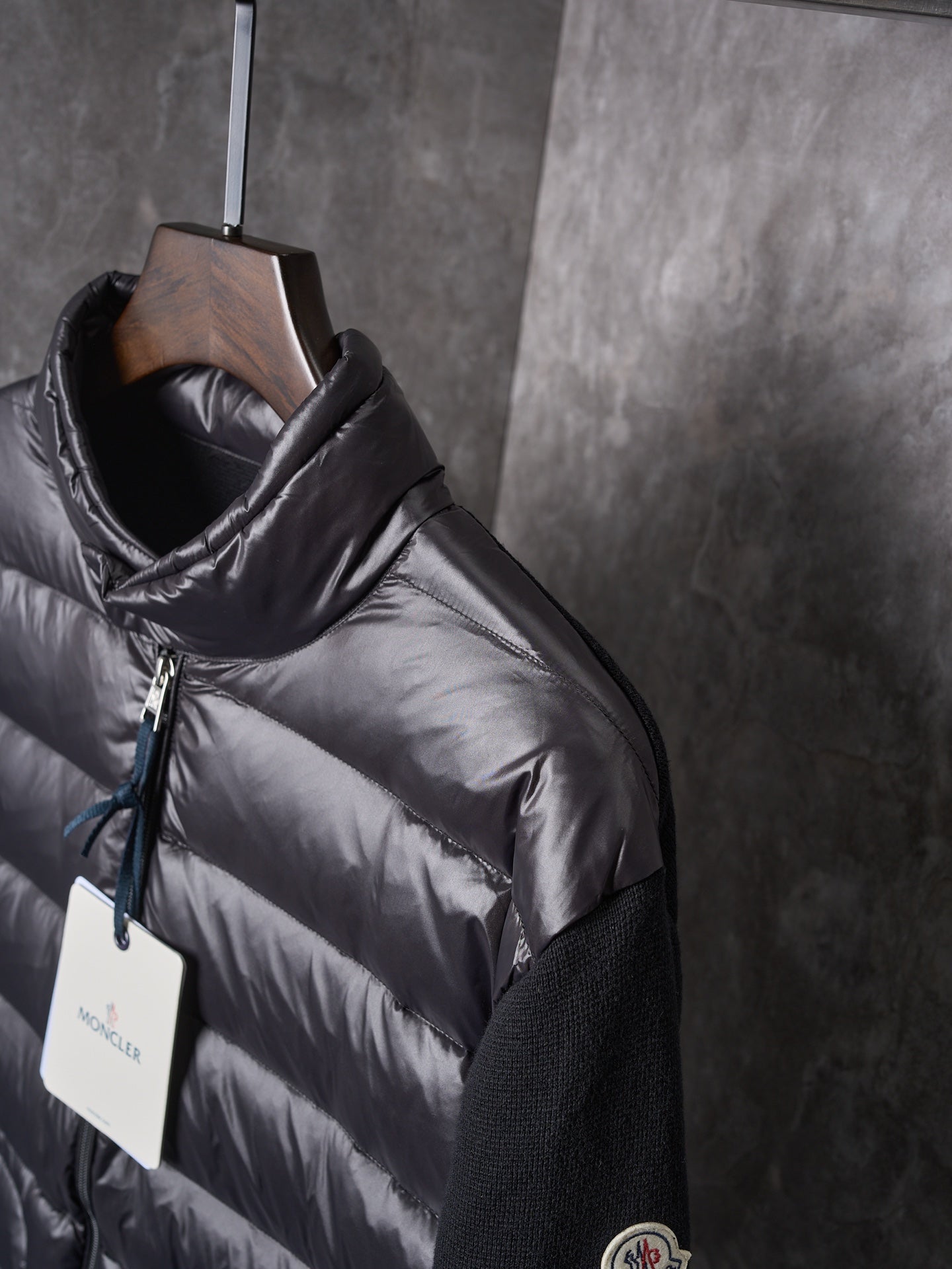Moncler Men's Wool Knit Down Cardigan