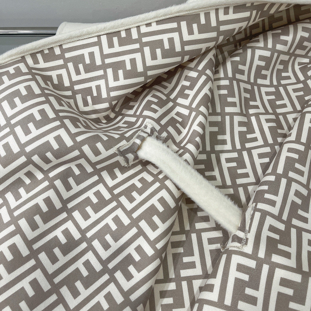 Fendi FF Logo Reversible Wool Cape