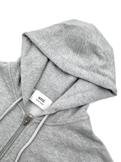 Ami Paris Heart Embroidery Zip Jacket