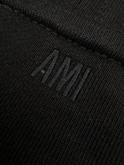 Ami Paris Heart Embroidery Zip Jacket