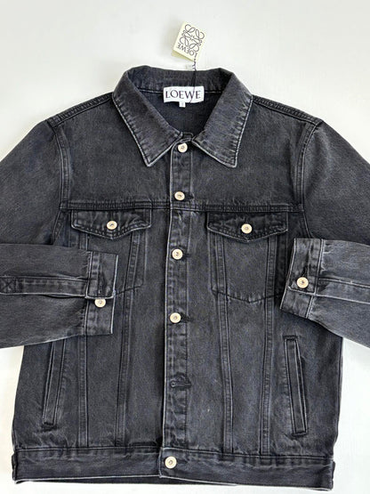 Loewe Embroidered Washed Distressed Denim Jacket