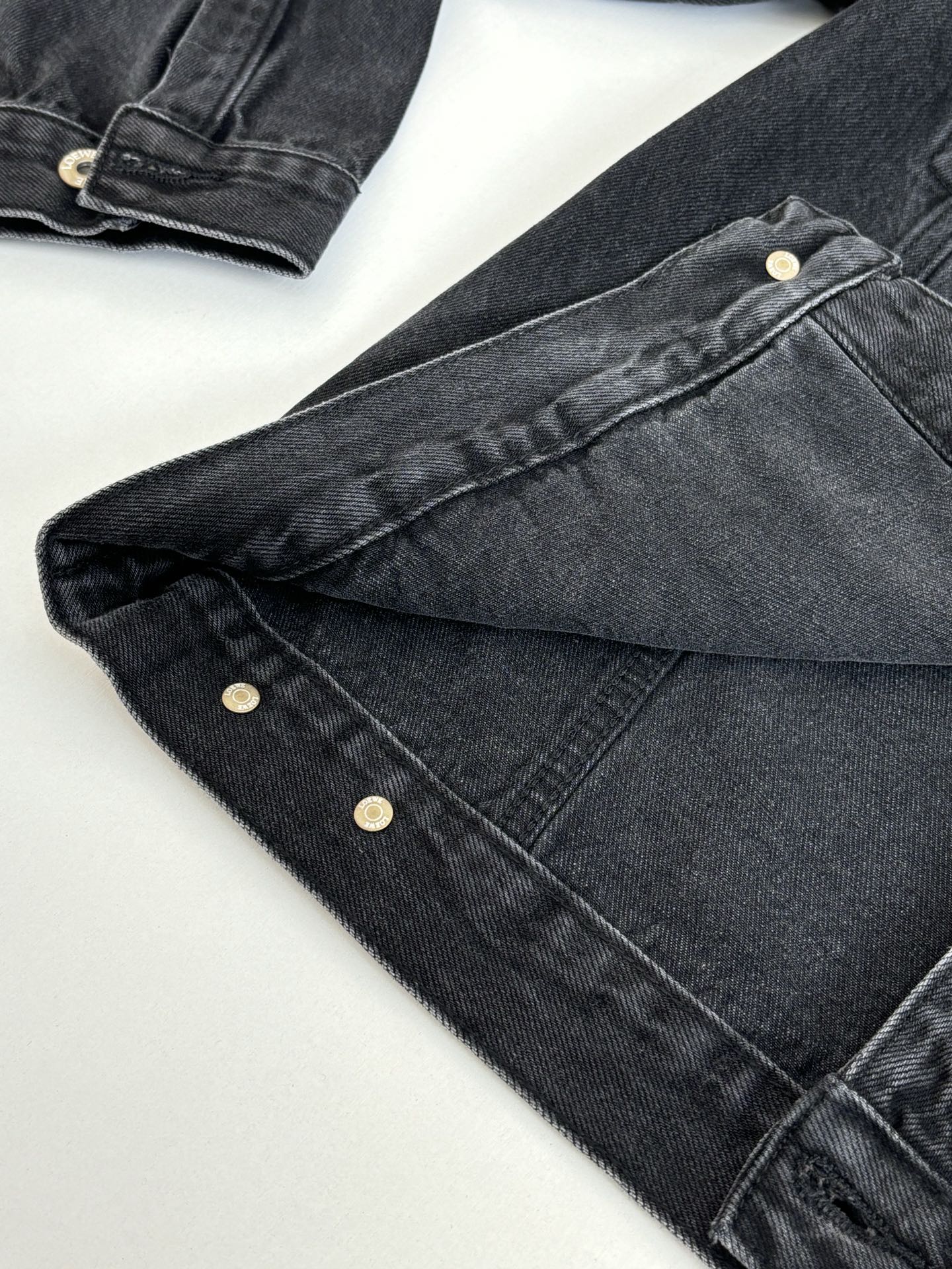 Loewe Embroidered Washed Distressed Denim Jacket