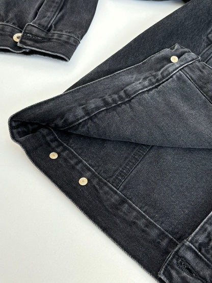 Loewe Embroidered Washed Distressed Denim Jacket
