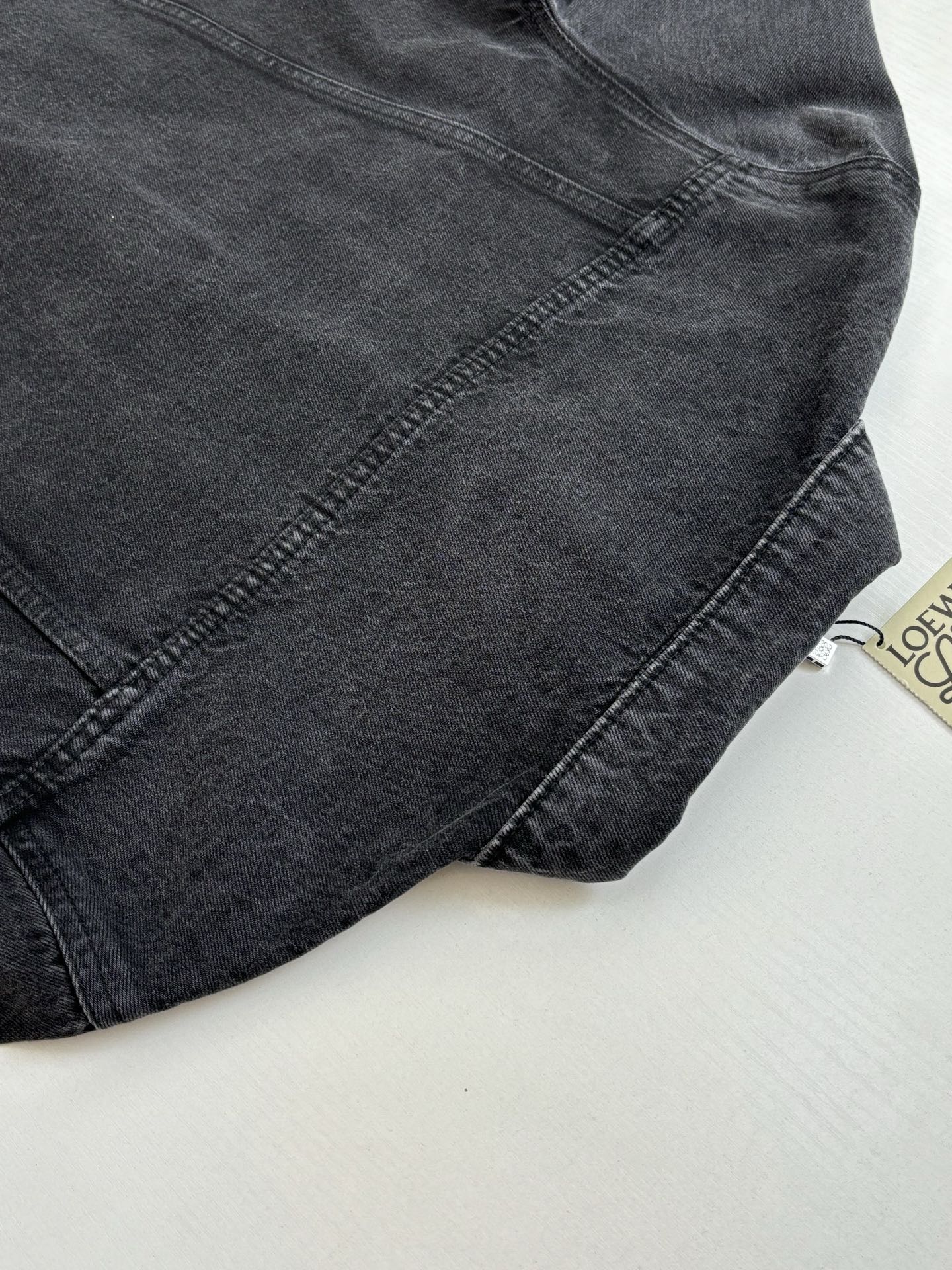 Loewe Embroidered Washed Distressed Denim Jacket