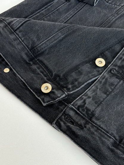 Loewe Embroidered Washed Distressed Denim Jacket