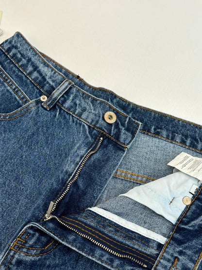 Loewe Anagram Embroidered Washed Distressed Jeans