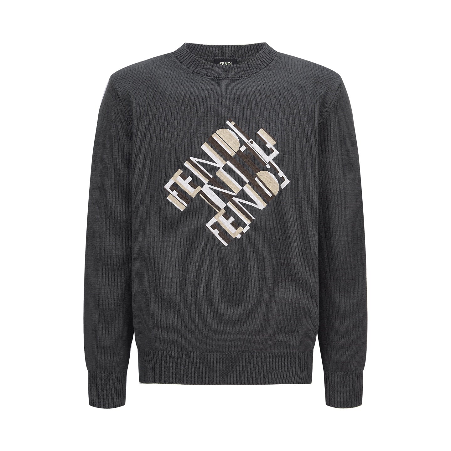 Fendi Embroidered Logo Knit Pullover