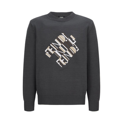 Fendi Embroidered Logo Knit Pullover