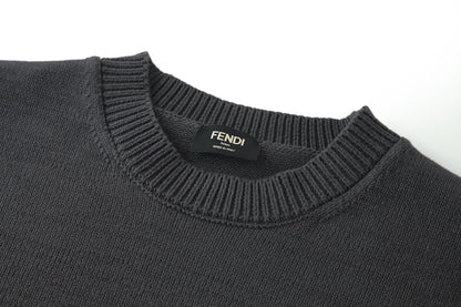 Fendi Embroidered Logo Knit Pullover