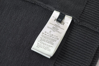 Fendi Embroidered Logo Knit Pullover