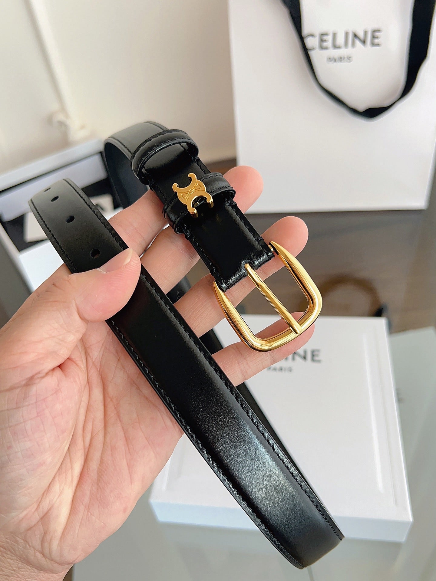 Celine Vivienne Taurillon 25mm Belt