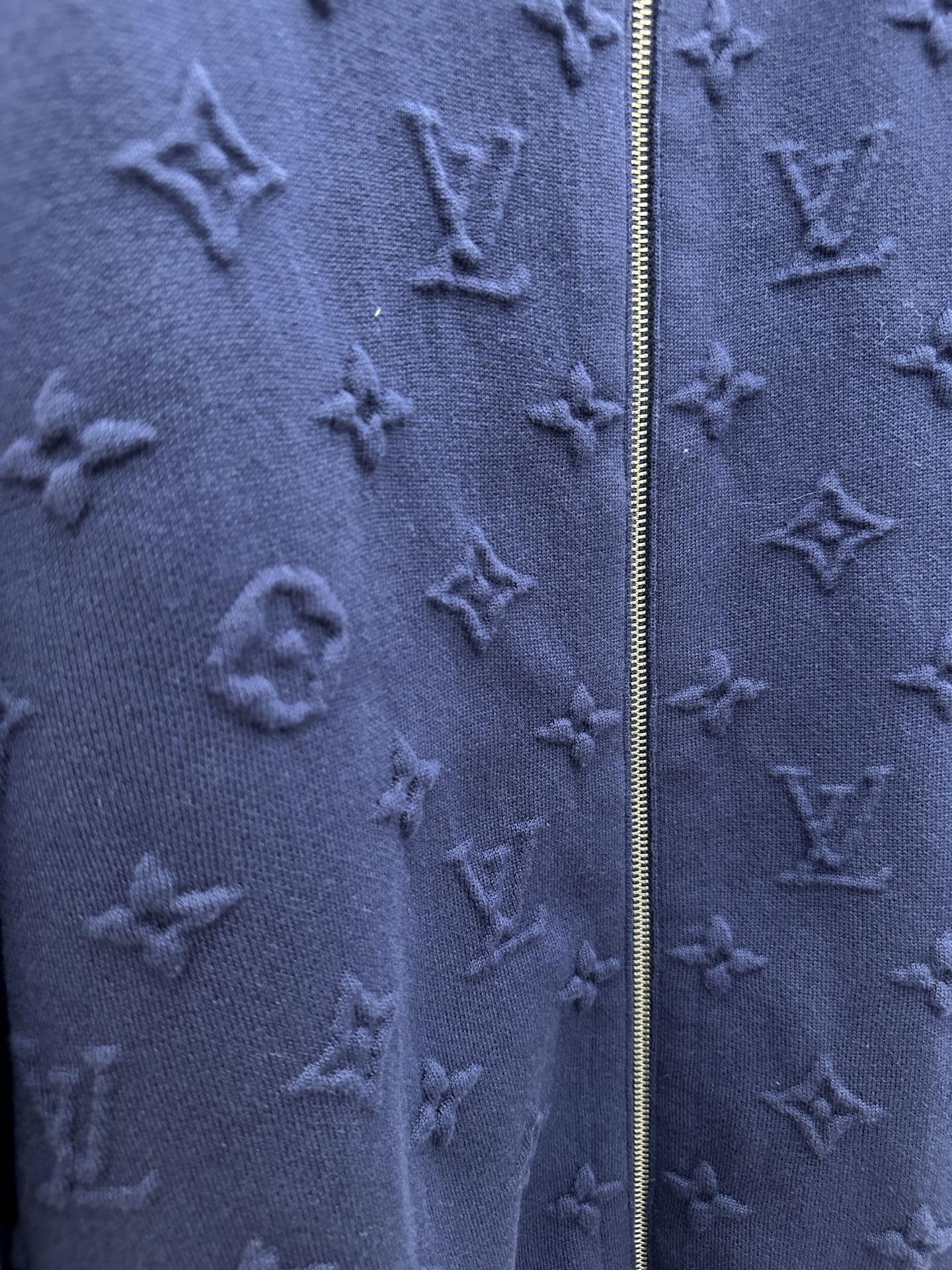 Louis Vuitton Monogram Embossed Zip-Up Sweatshirt – SS26