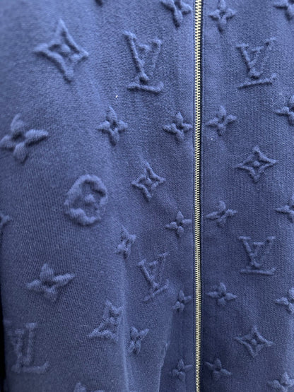 Louis Vuitton Monogram Embossed Zip-Up Sweatshirt – SS26