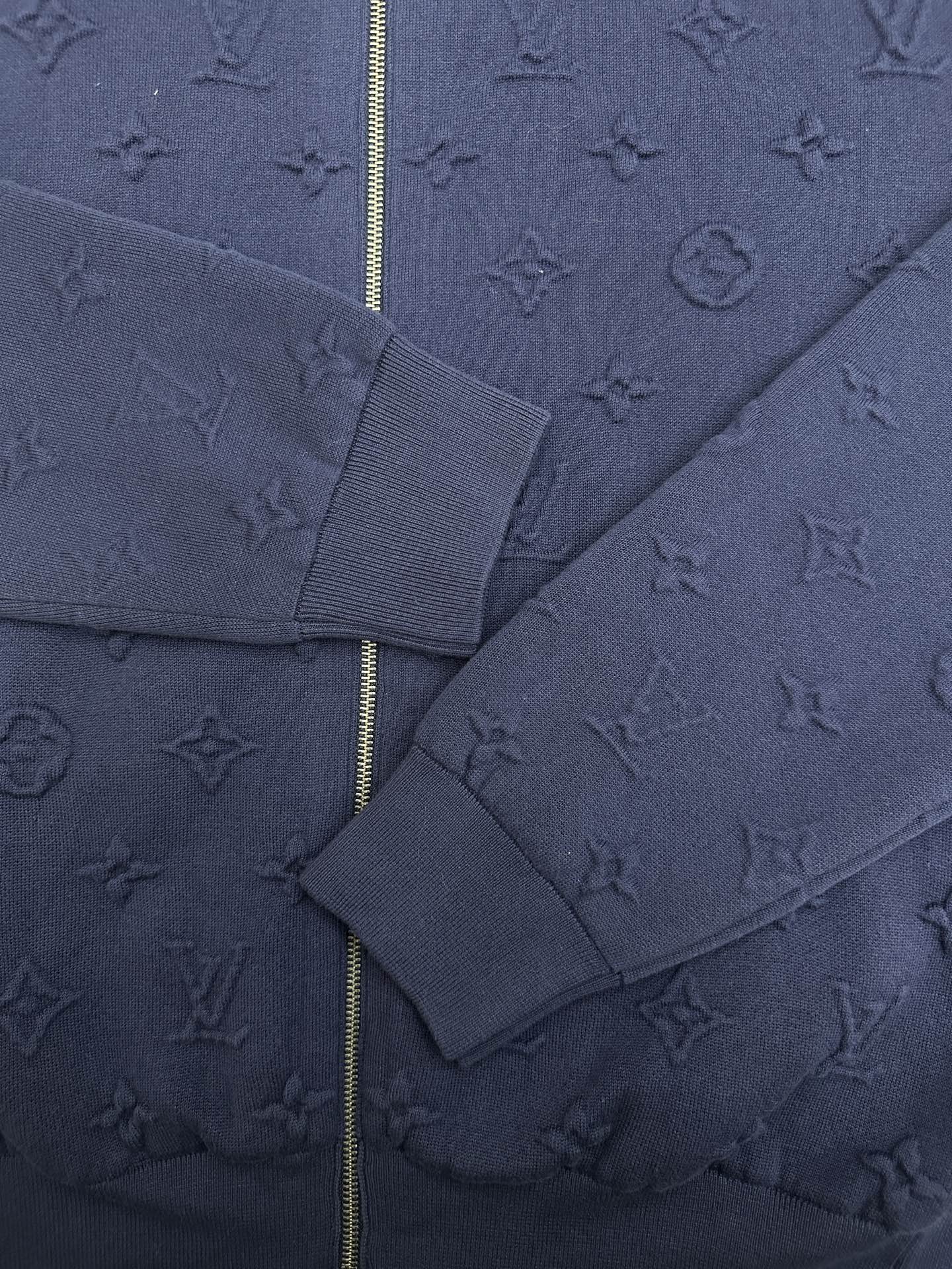 Louis Vuitton Monogram Embossed Zip-Up Sweatshirt – SS26