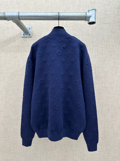 Louis Vuitton Monogram Embossed Zip-Up Sweatshirt – SS26