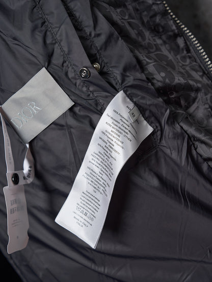 Dior Full Print Jacquard Stand Collar Puffer Jacket