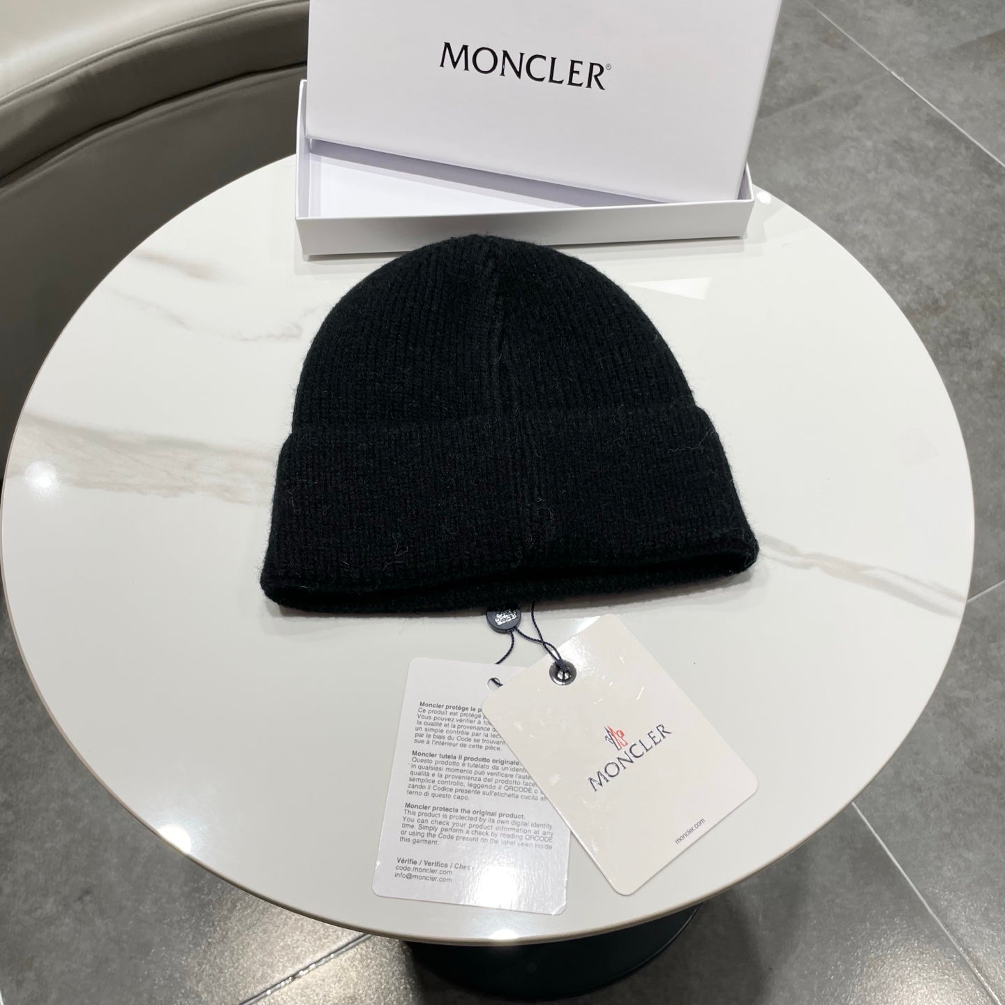Moncler Knitted Beanie Hat