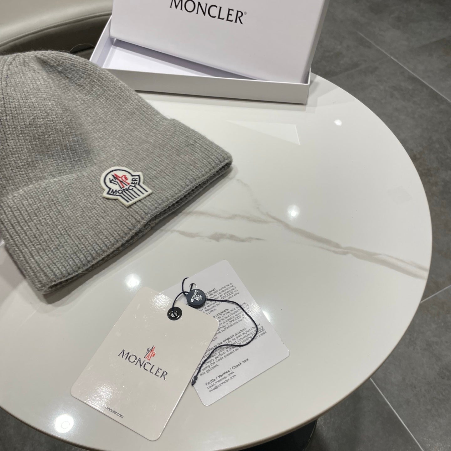 Moncler Knitted Beanie Hat
