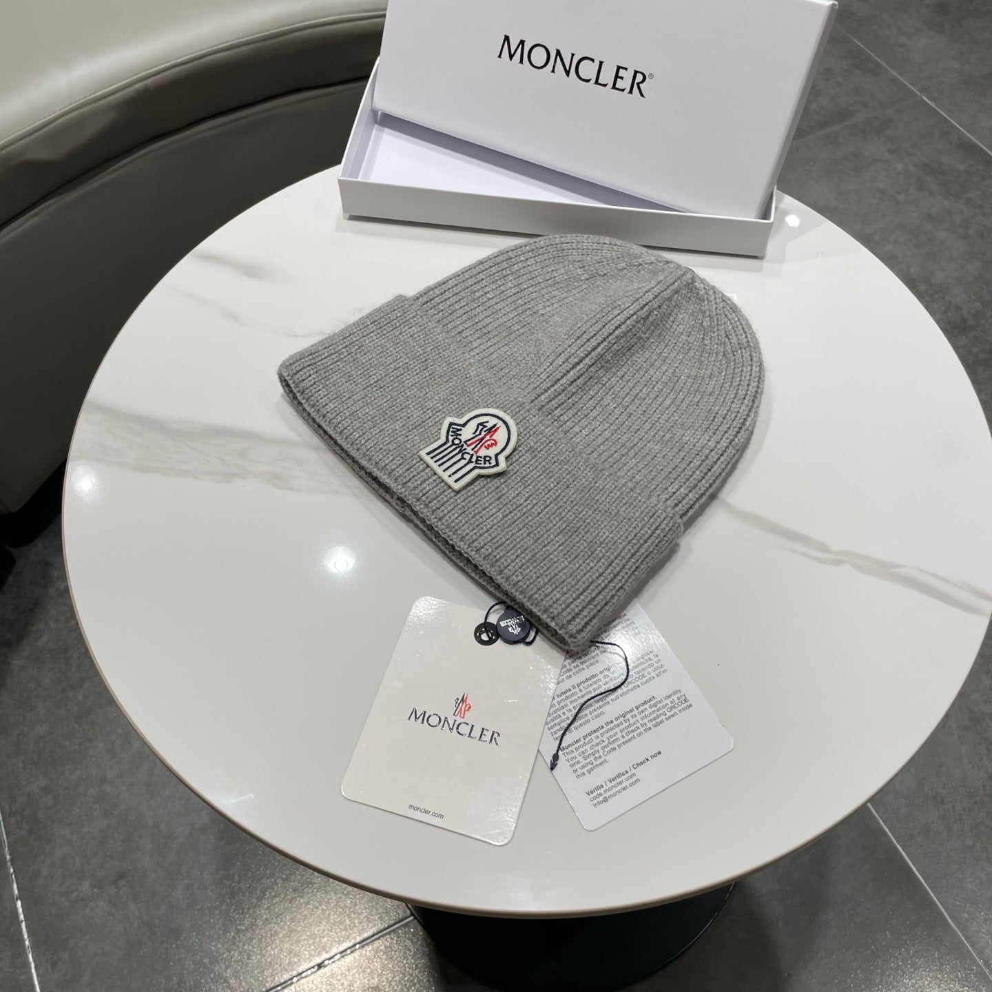 Moncler Knitted Beanie Hat