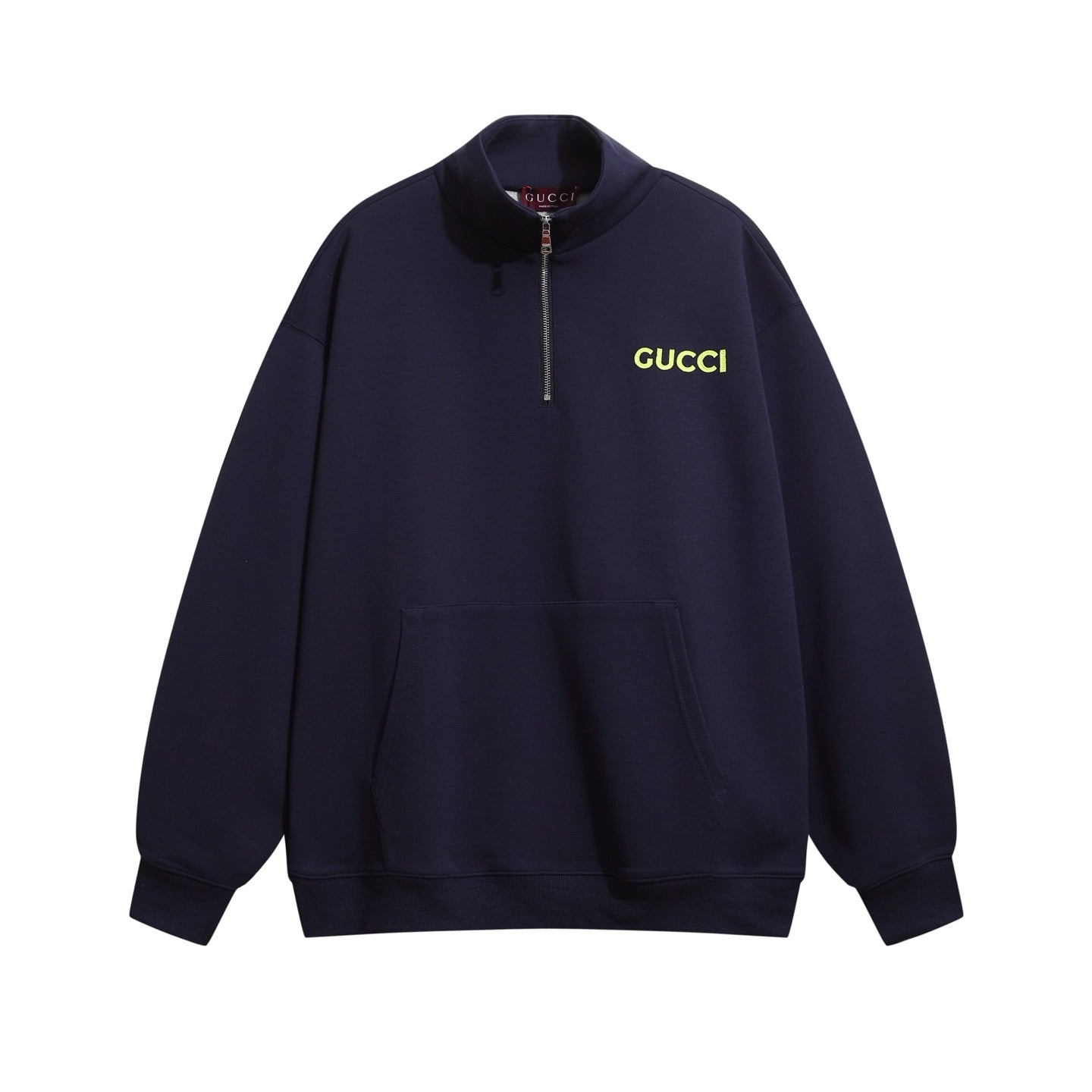 Gucci Embroidered Letter Half-Zip Sweatshirt – 2025FW