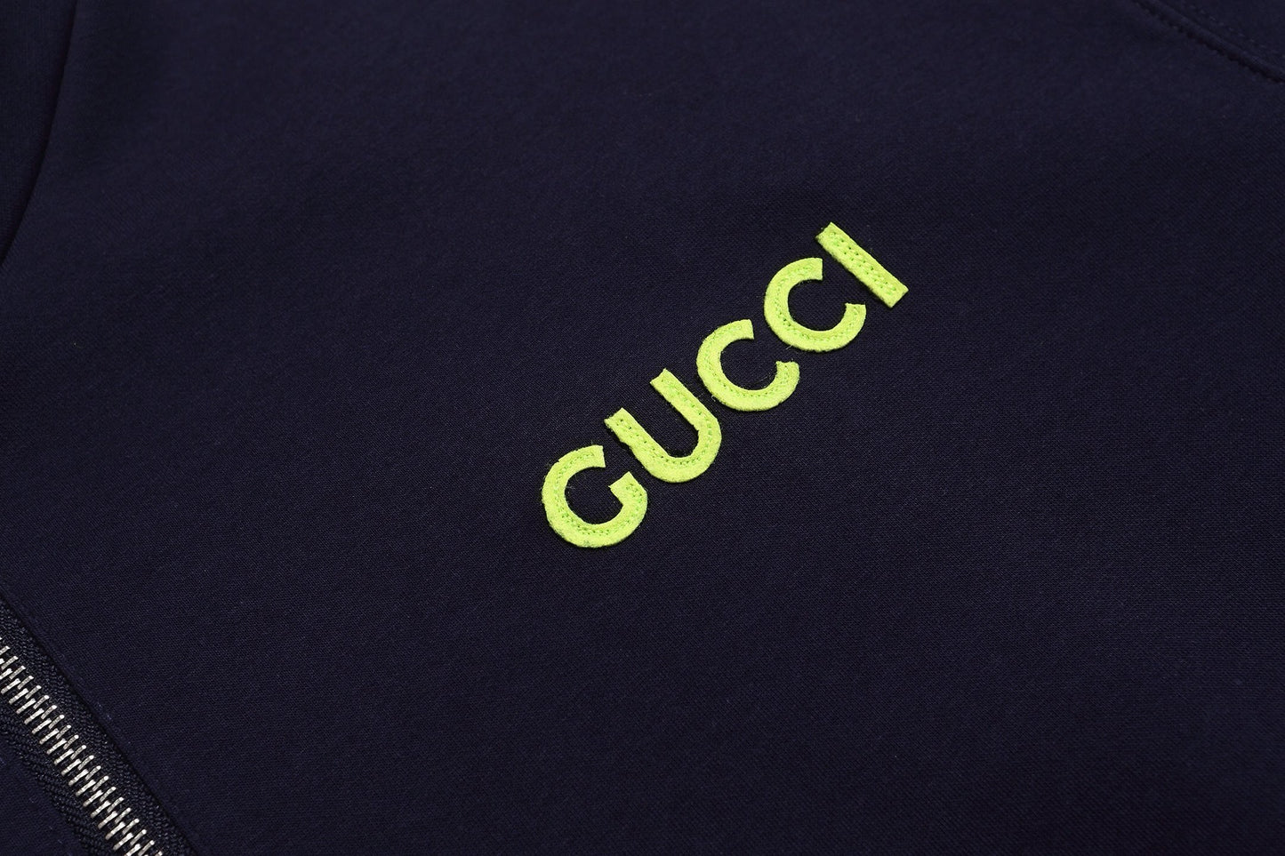 Gucci Embroidered Letter Half-Zip Sweatshirt – 2025FW