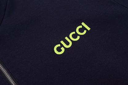 Gucci Embroidered Letter Half-Zip Sweatshirt – 2025FW