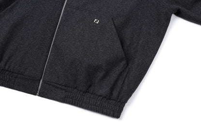 Fendi Hooded Zipper Cashmere Blend Jacket