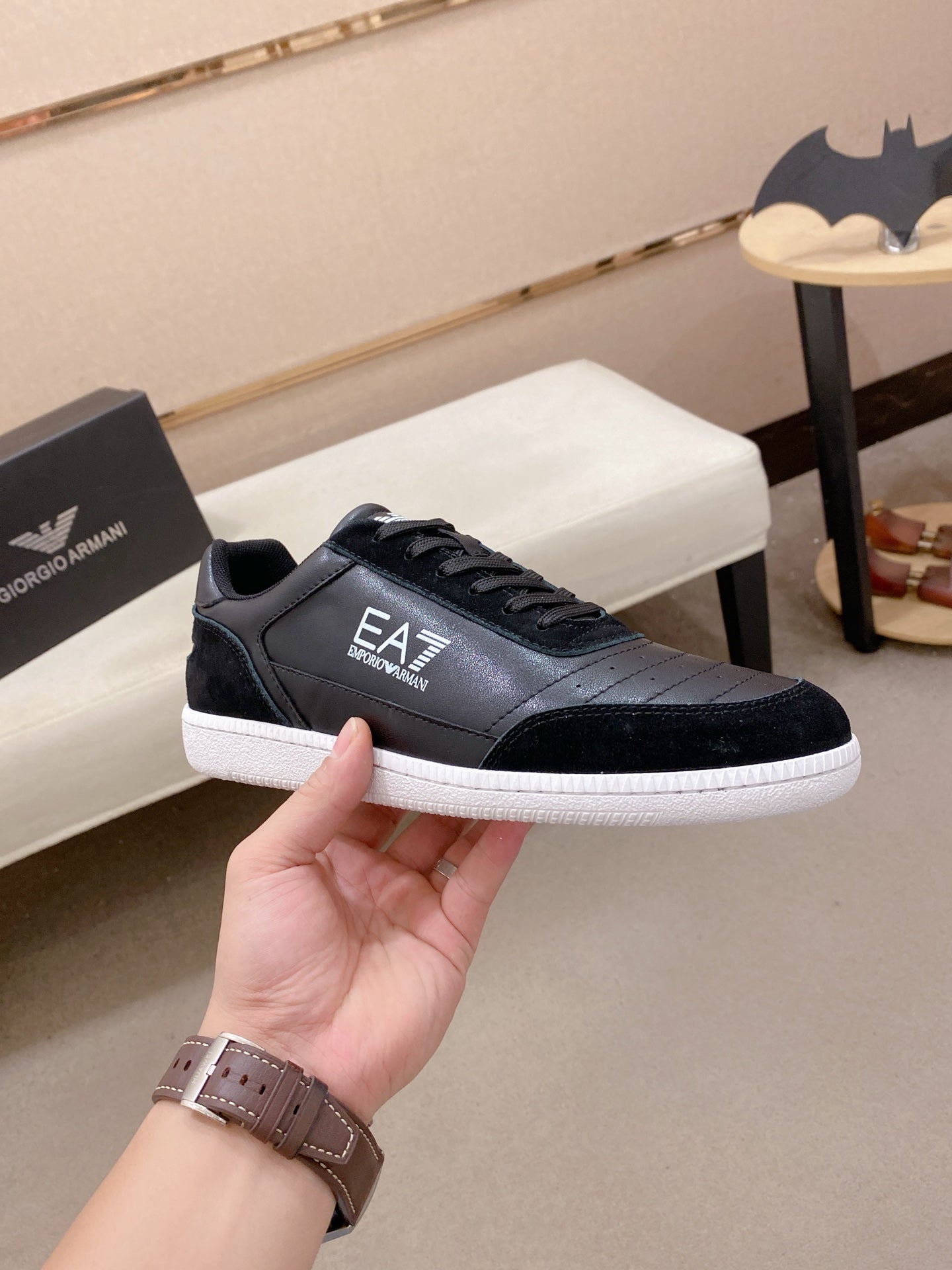 Armani Italian Leather Luxury Sneakers – New Collection