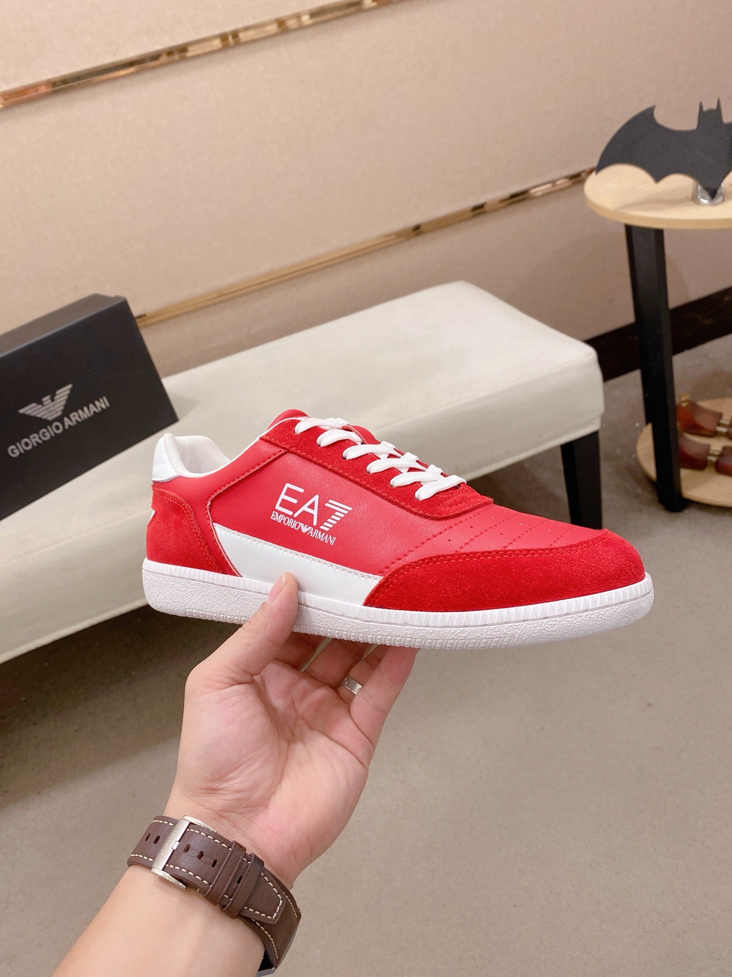 Armani Italian Leather Luxury Sneakers – New Collection