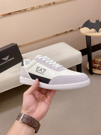 Armani Italian Leather Luxury Sneakers – New Collection