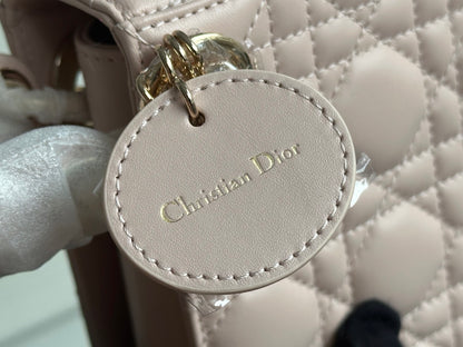 Dior Lady Dior Three-Grid Lambskin Shoulder Bag