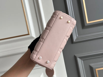 Dior Lady Dior Three-Grid Lambskin Shoulder Bag