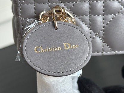 Dior Lady Dior Three-Grid Lambskin Shoulder Bag