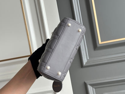 Dior Lady Dior Three-Grid Lambskin Shoulder Bag