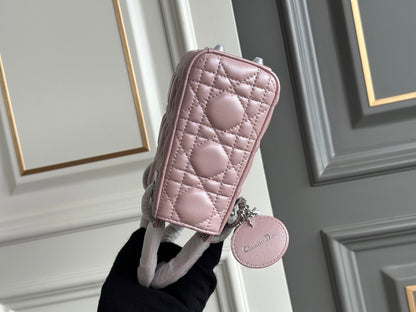 Dior Lady Dior Three-Grid Lambskin Shoulder Bag