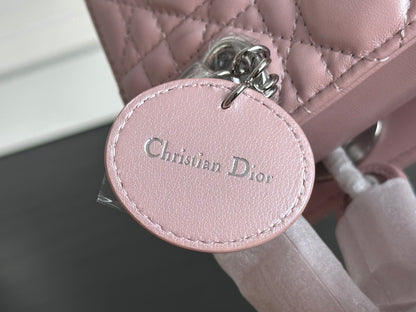 Dior Lady Dior Three-Grid Lambskin Shoulder Bag