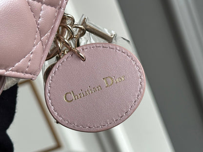 Dior Lady Dior Three-Grid Lambskin Shoulder Bag