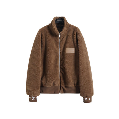 Louis Vuitton Leather Label Jacquard Fleece Jacket – 25FW